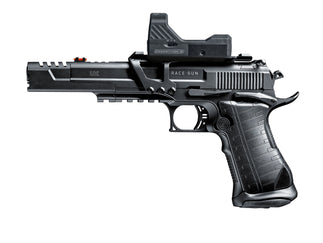 UX Racegun Set CO2-Pistole in schwarz Mündung zeigt nach links