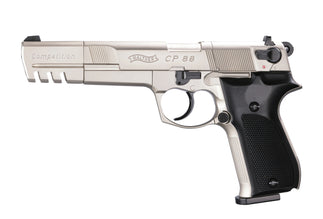 Walther CP88 Competition CO2-Pistole in Schwarz/Nickel Mündung zeigt nach links