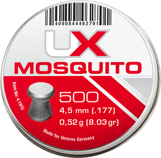 UX Mosquito Flachkopf Diabolo Kaliber 4,5 mm .177 Dose mit 500 Stück